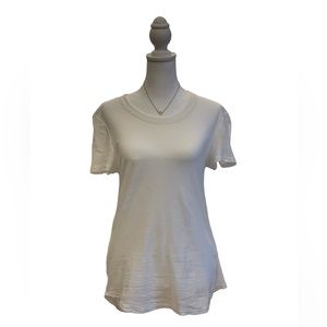 James Perse Slub Cotton Crewneck Tee White - Sz M